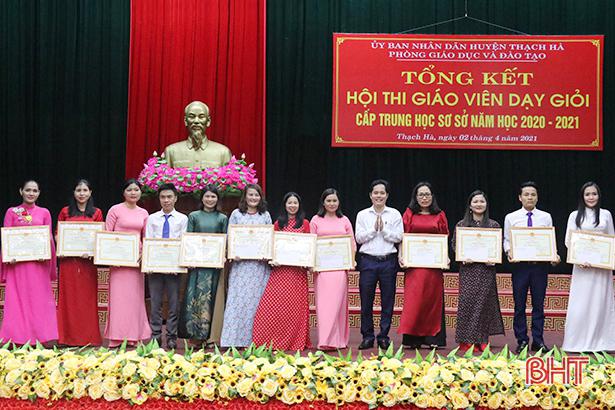 30 giáo viên xuất sắc trong Hội thi giáo viên dạy giỏi THCS huyện Thạch Hà